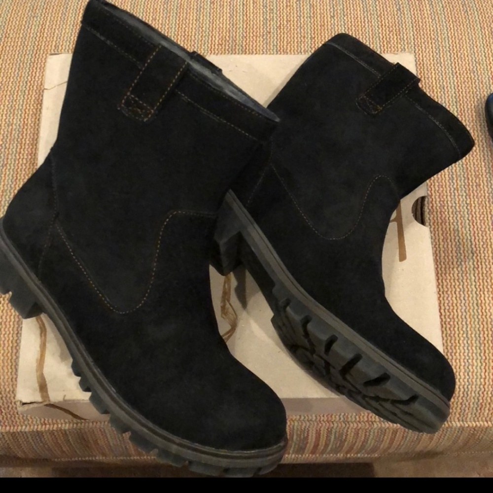 BOC Black Suede Ankle Boots
